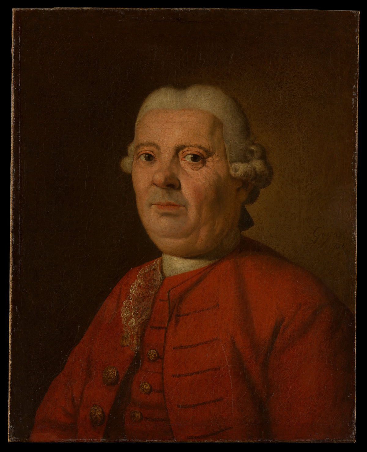 Portrait of a Man by Italian Painter - Oil Painting canvas print