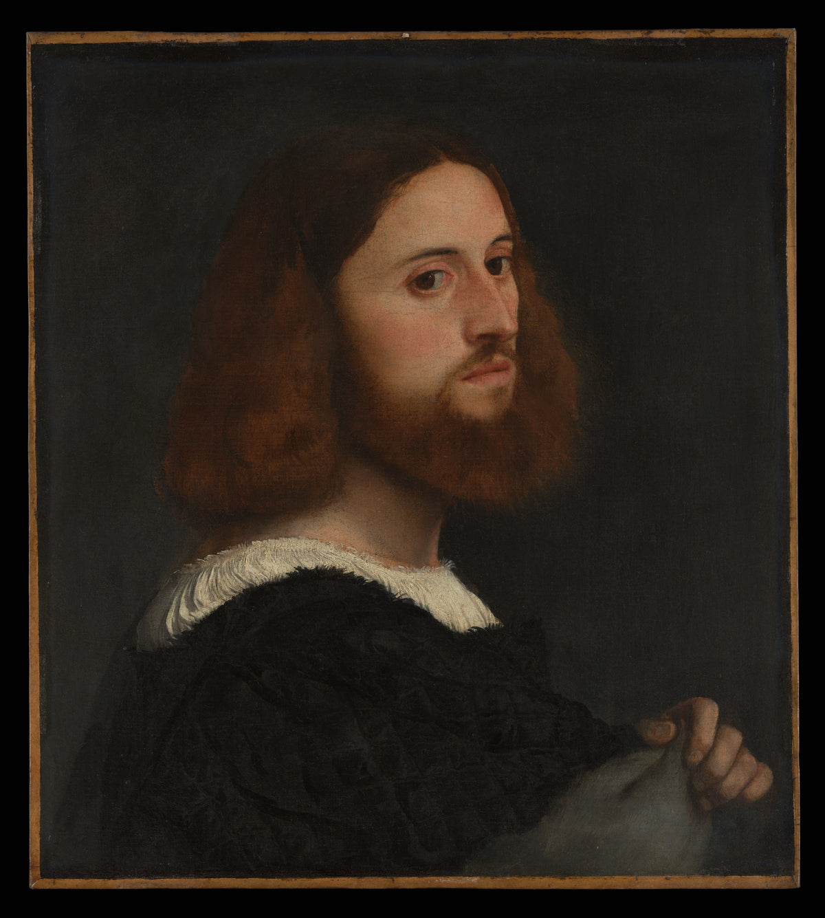 Portrait of a Man by Titian (Tiziano Vecellio) - Renaissance canvas print