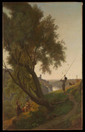 Gathering Olives at Tivoli by François-Louis Français - Oil Painting canvas print