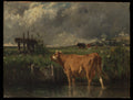 The Flood Gate by Emile van Marcke - Oil Painting canvas print