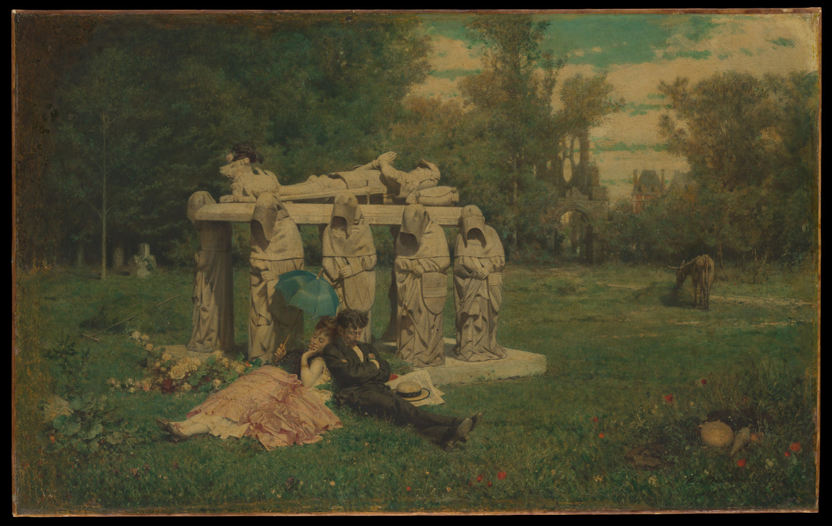 In the Sun by Charles-Edouard de Beaumont - Oil Painting canvas print
