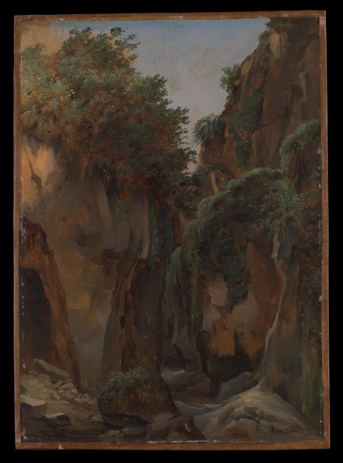 Ravine at Sorrento by Edouard Bertin - Classic Art canvas print