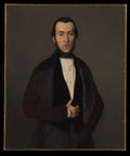 Portrait of a Man by French Painter - Oil Painting canvas print