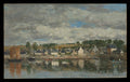 Village by a River by Eugène Boudin - Classic Art canvas print