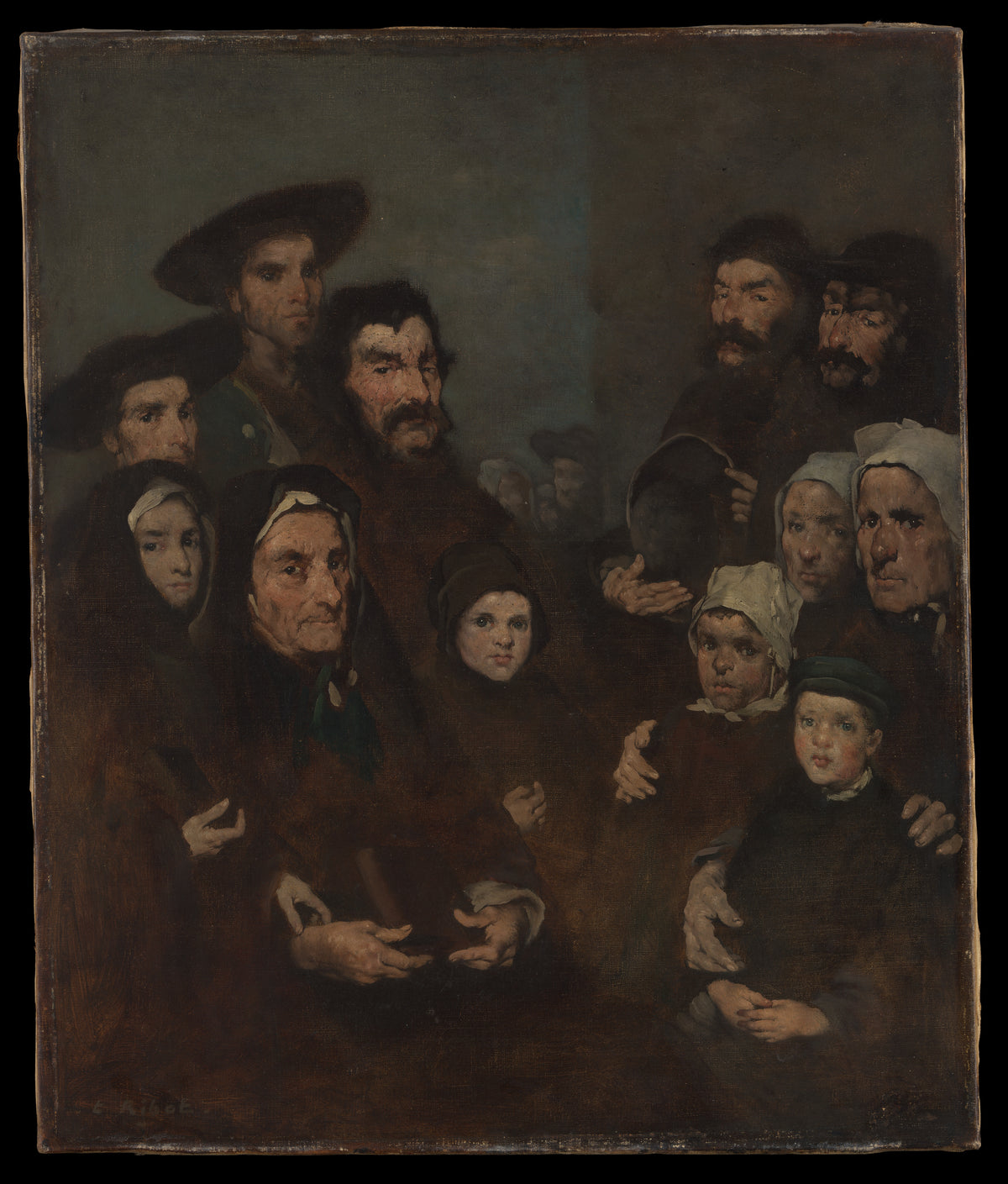 Breton Fishermen and Their Families by Théodule-Augustin Ribot - Oil Painting canvas print