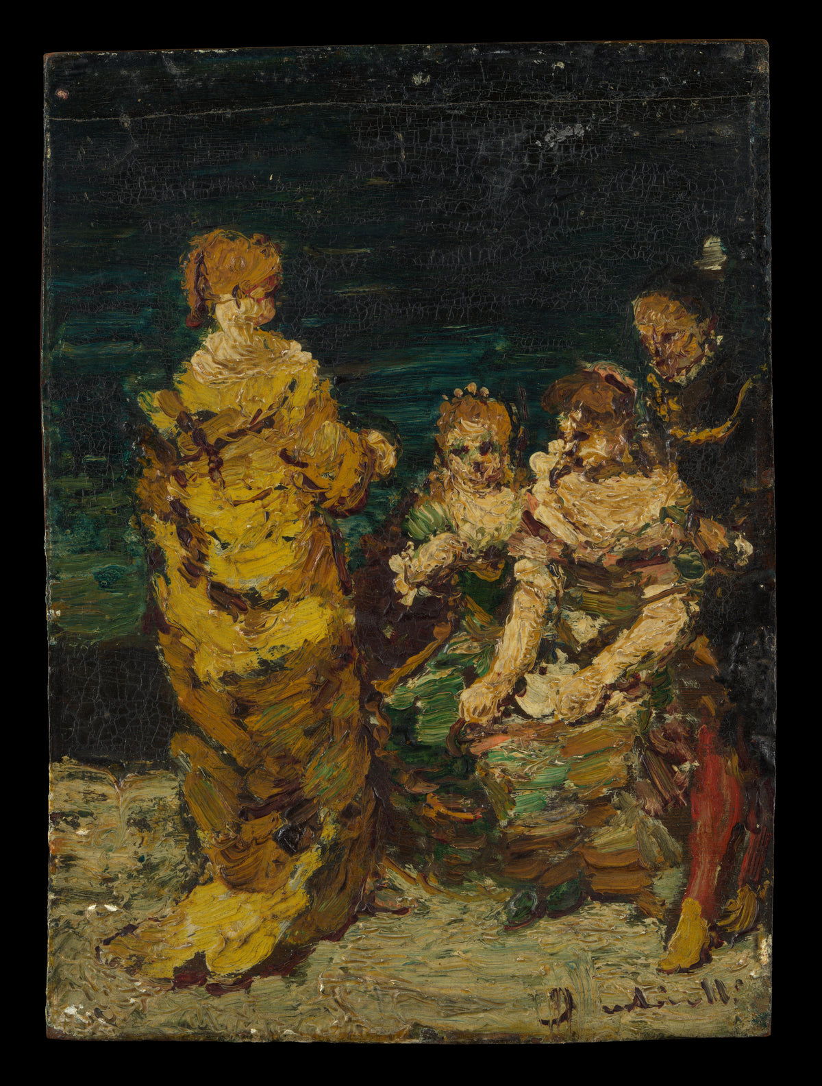 Four Figures by Adolphe Monticelli - Classic Art canvas print