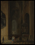 Interior of a Gothic Church at Night by Pieter Neeffs the Younger - Classic Art canvas print