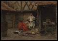 Choosing the Dinner by Alexandre-Louis Leloir - Oil Painting canvas print