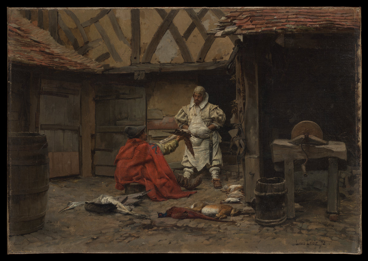 Choosing the Dinner by Alexandre-Louis Leloir - Oil Painting canvas print