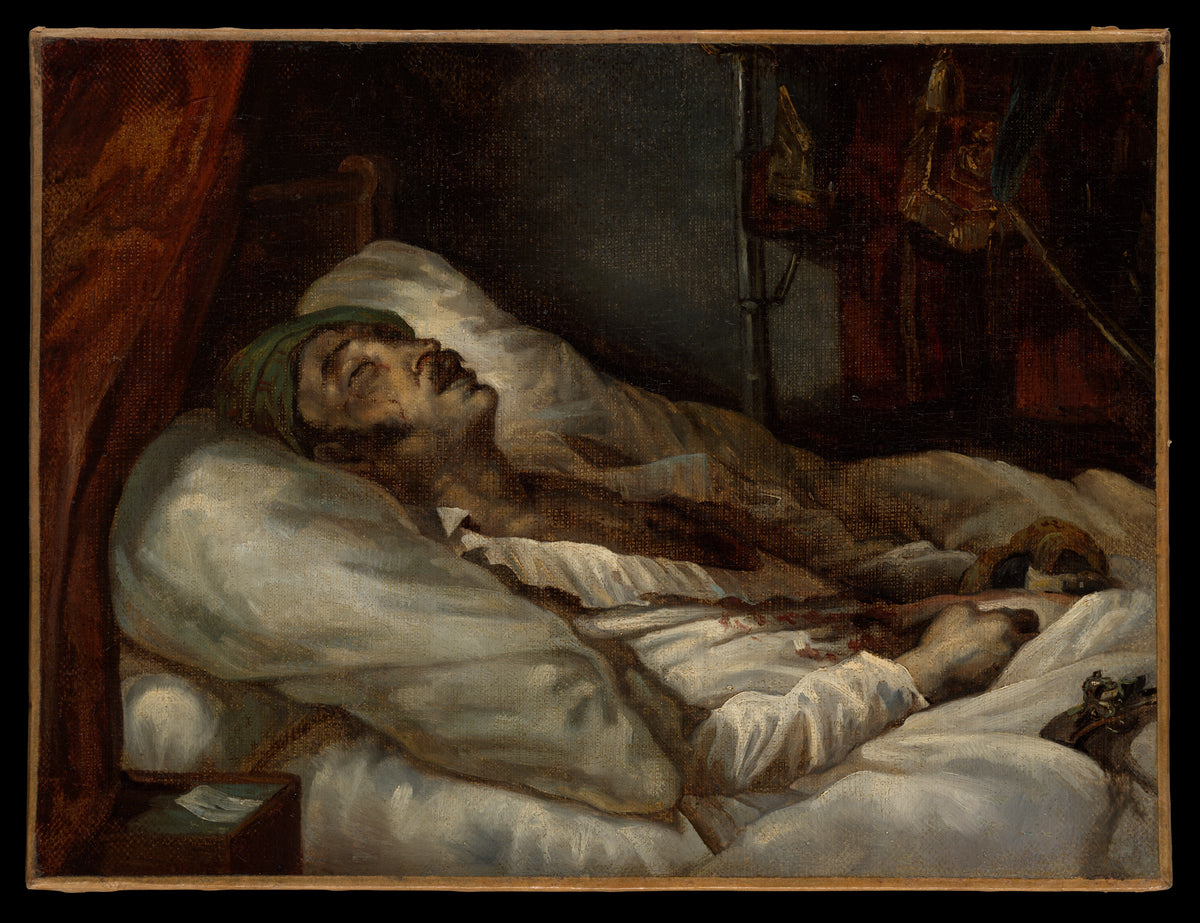 General Letellier on His Deathbed by Théodore Géricault - Oil Painting canvas print