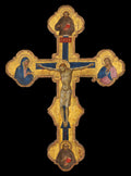 Crucifix by Master of the Orcagnesque Misericordia - Tempera canvas print
