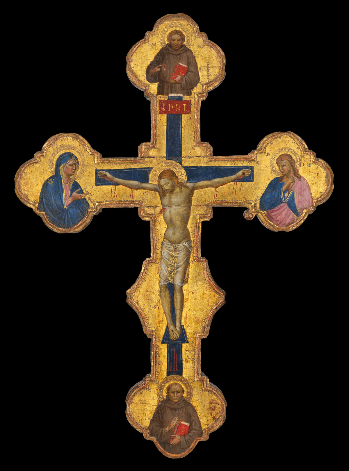Crucifix by Master of the Orcagnesque Misericordia - Tempera canvas print