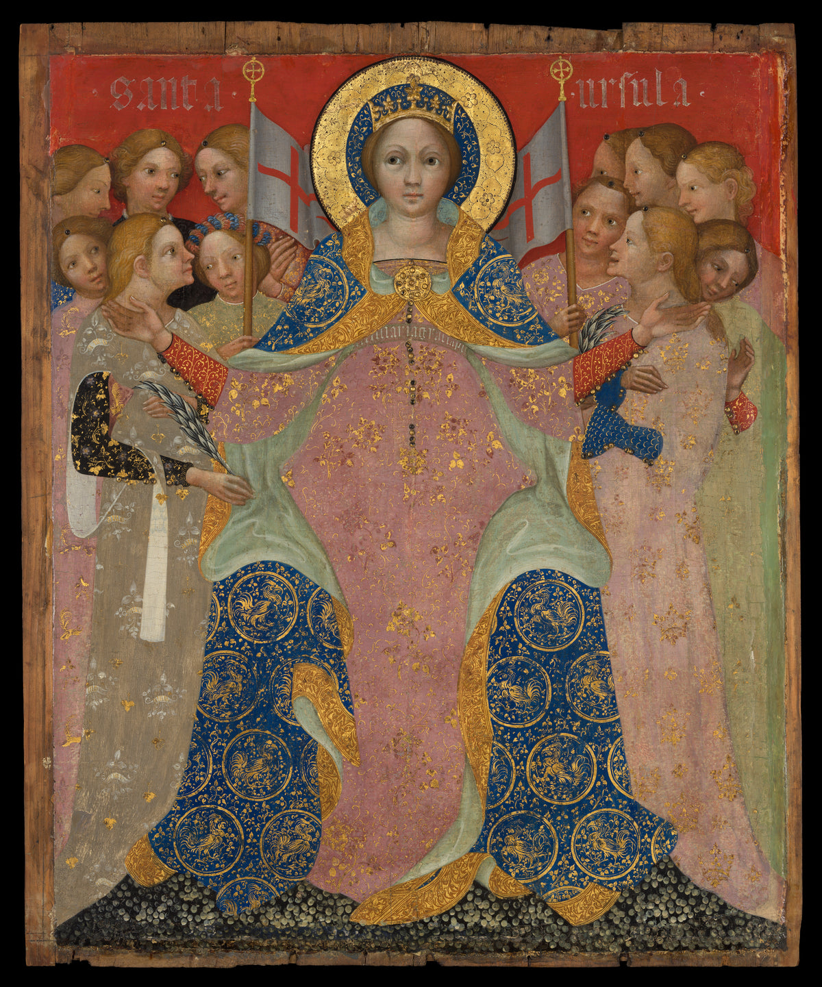 Saint Ursula and Her Maidens by Niccolò di Pietro - Tempera canvas print