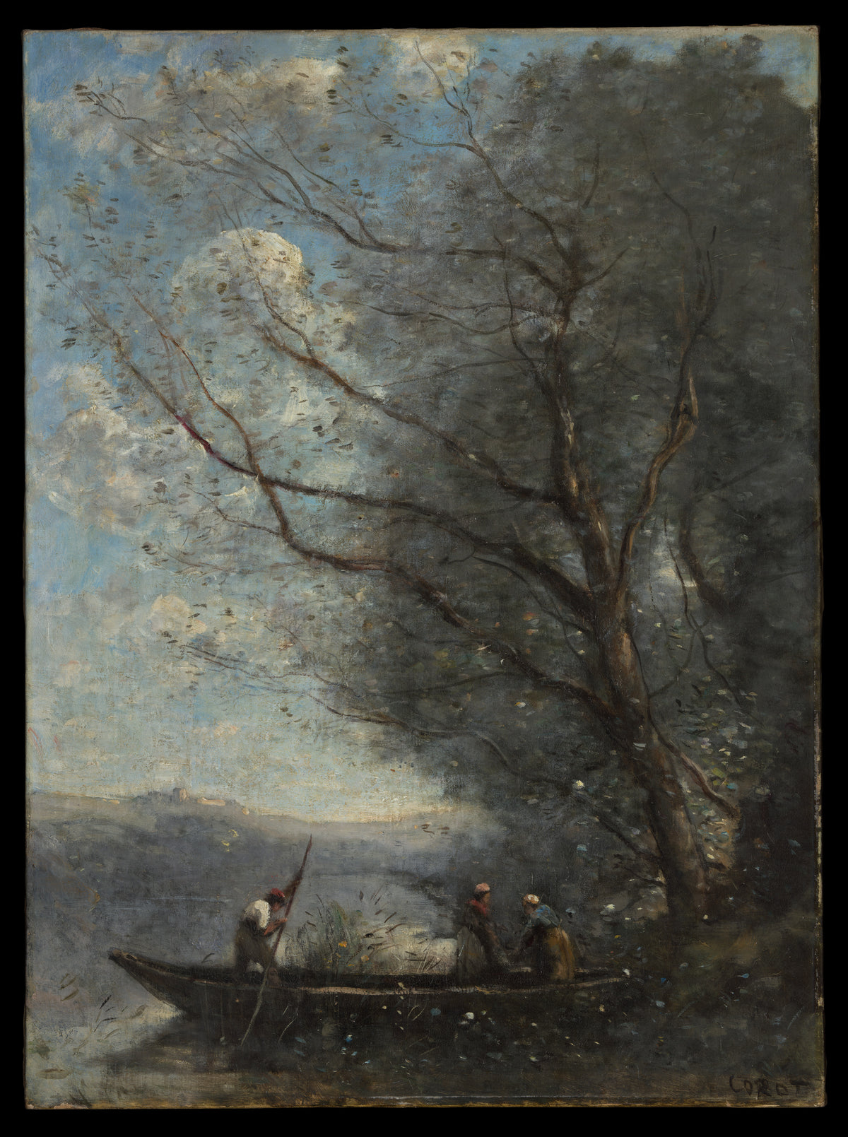 The Ferryman by Camille Corot - Realist canvas print
