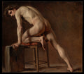 Study of a Nude Man by Gustave Courbet - Realist canvas print