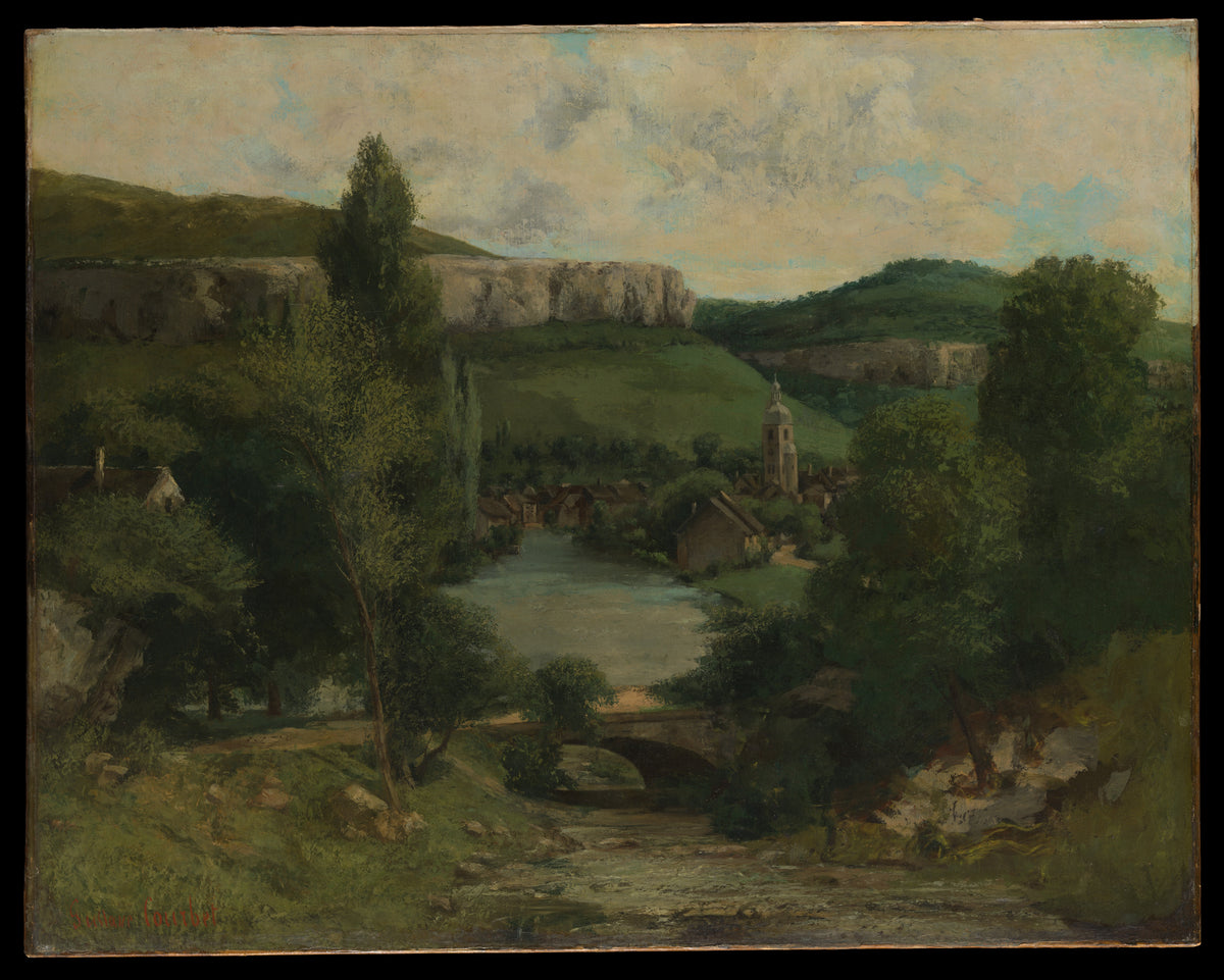 View of Ornans by Gustave Courbet - Realist canvas print