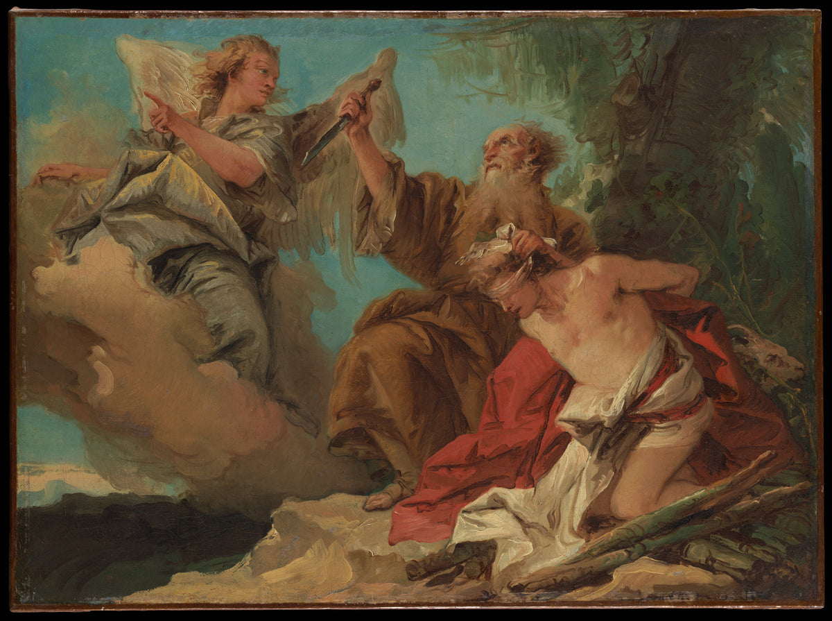 The Sacrifice of Isaac by Giovanni Domenico Tiepolo - Oil Painting canvas print