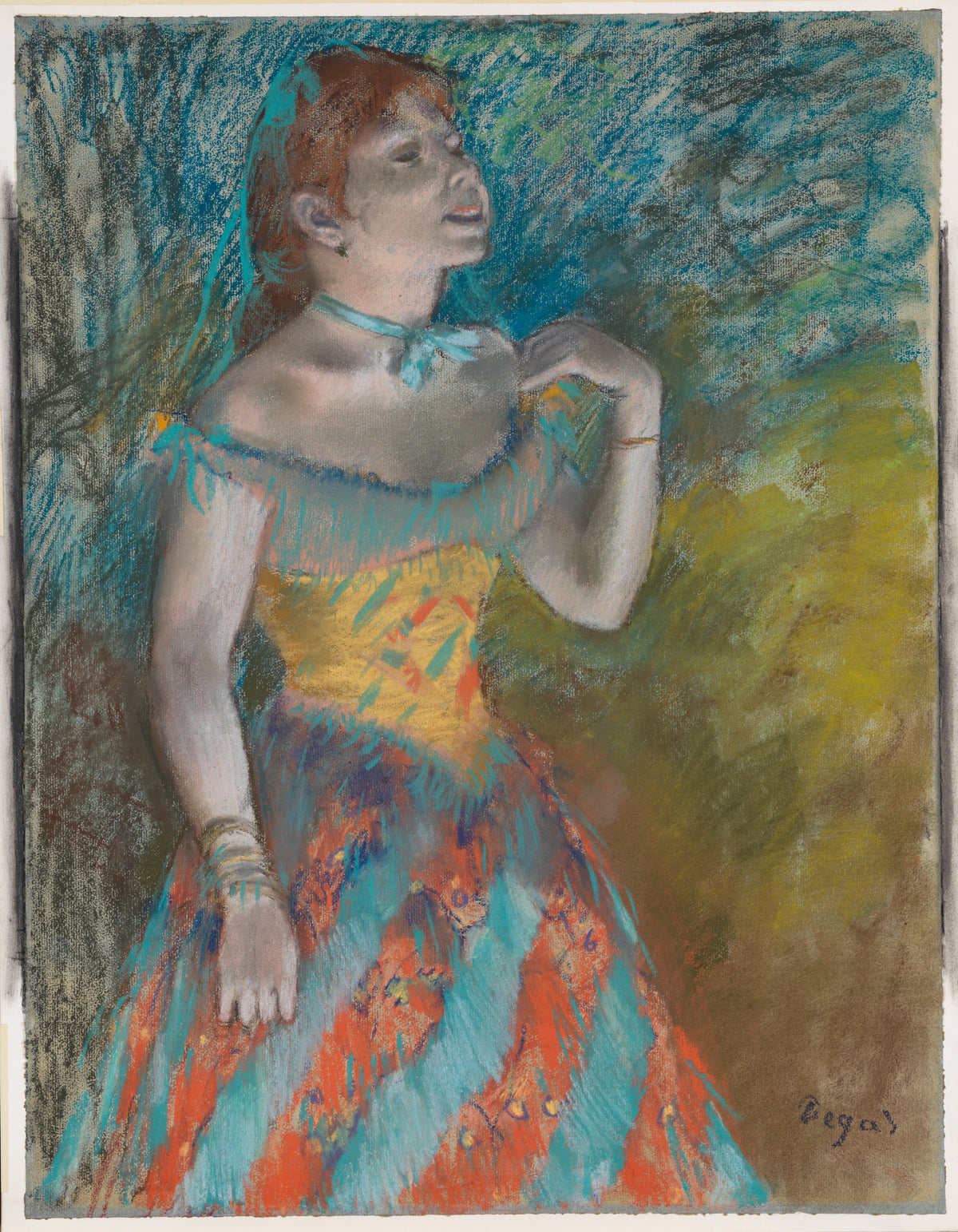 The Singer in Green by Edgar Degas - Impressionist canvas print