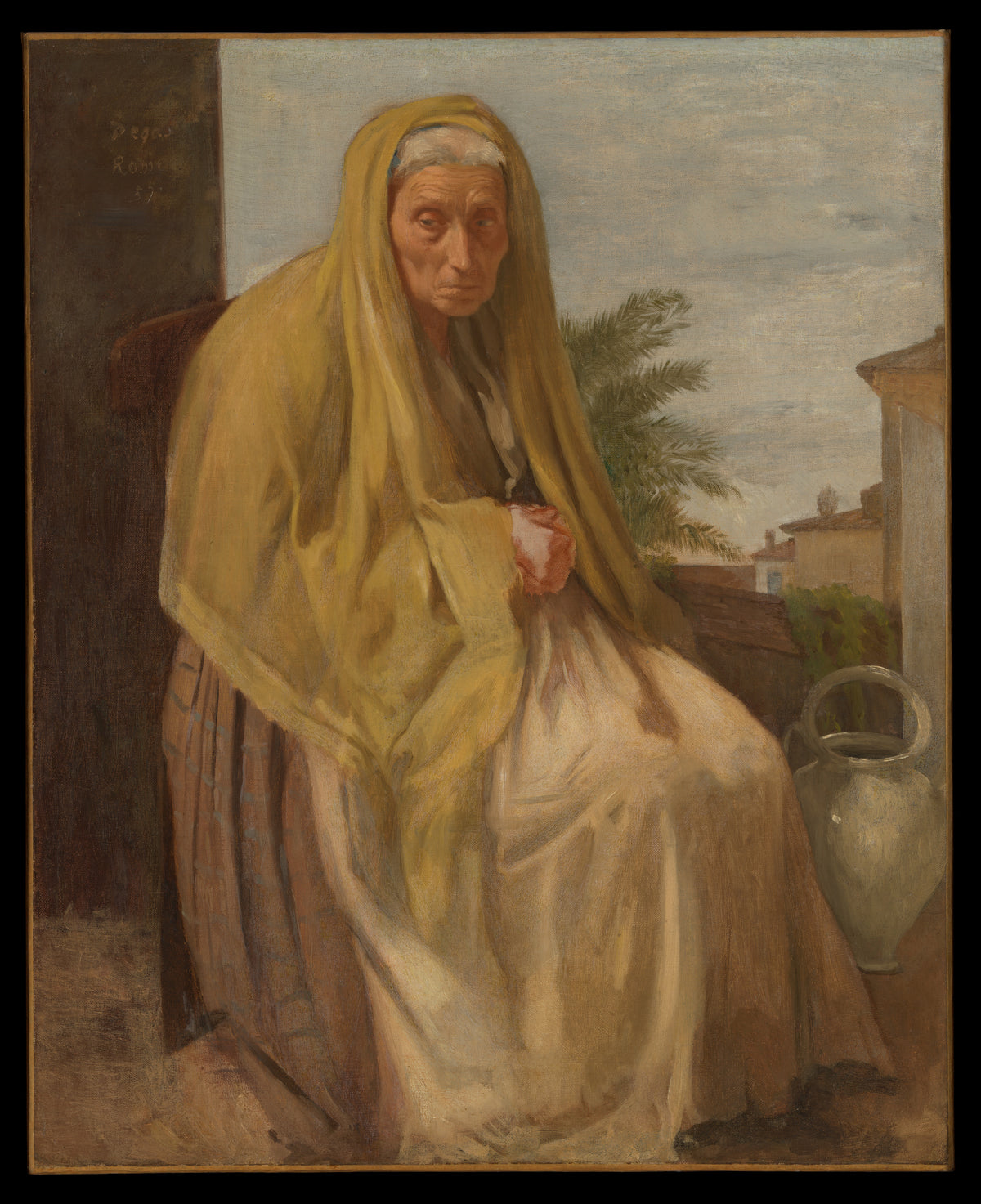 The Old Italian Woman by Edgar Degas - Impressionist canvas print