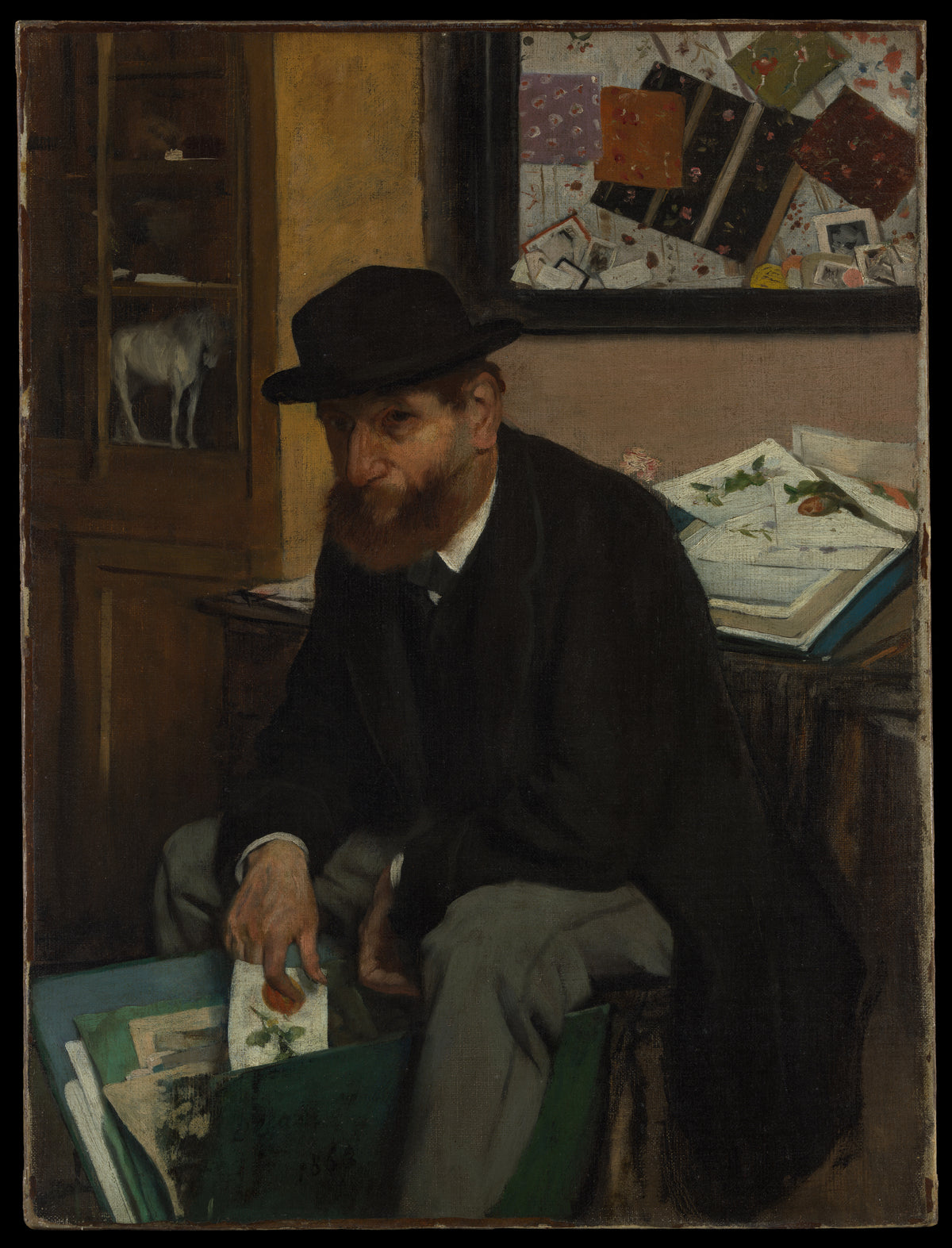 The Collector of Prints by Edgar Degas - Impressionist canvas print