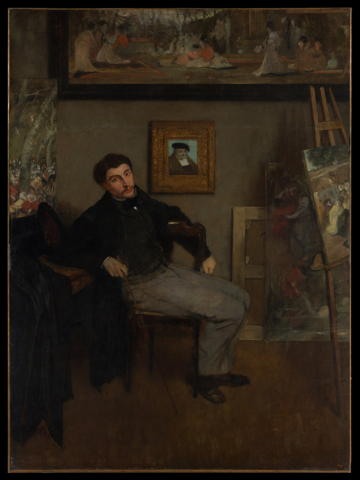 James-Jacques-Joseph Tissot 18361902 by Edgar Degas - Impressionist canvas print