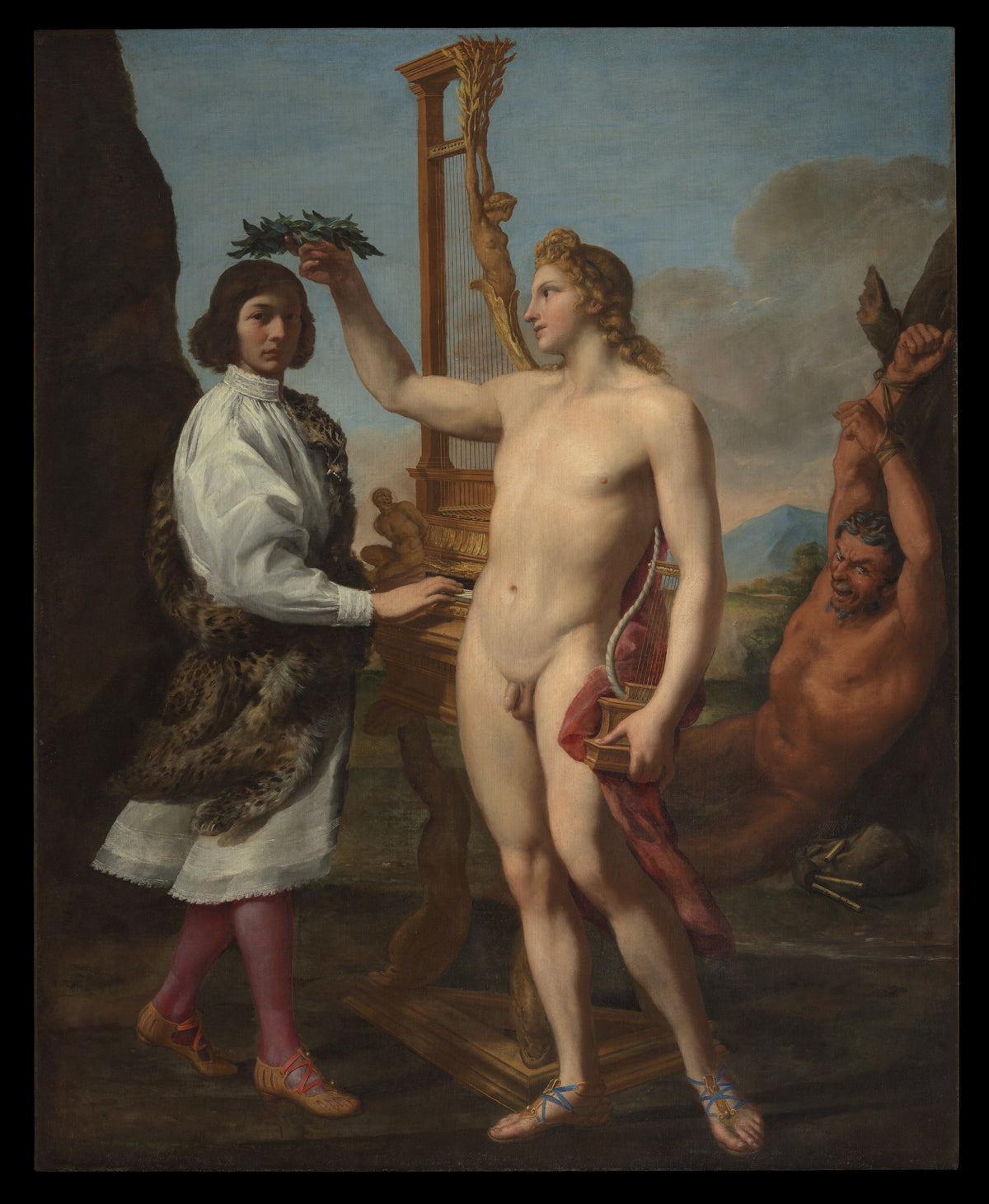 Marcantonio Pasqualini 16141691 Crowned by Apollo by Andrea Sacchi - Oil Painting canvas print