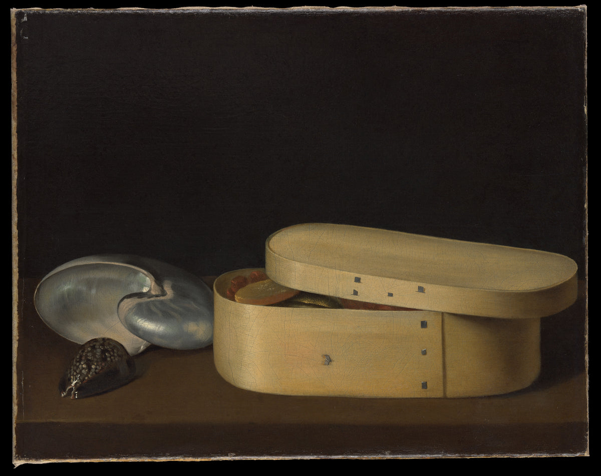 Still Life with Shells and a Chip-Wood Box by Sebastian Stoskopff - Oil Painting canvas print