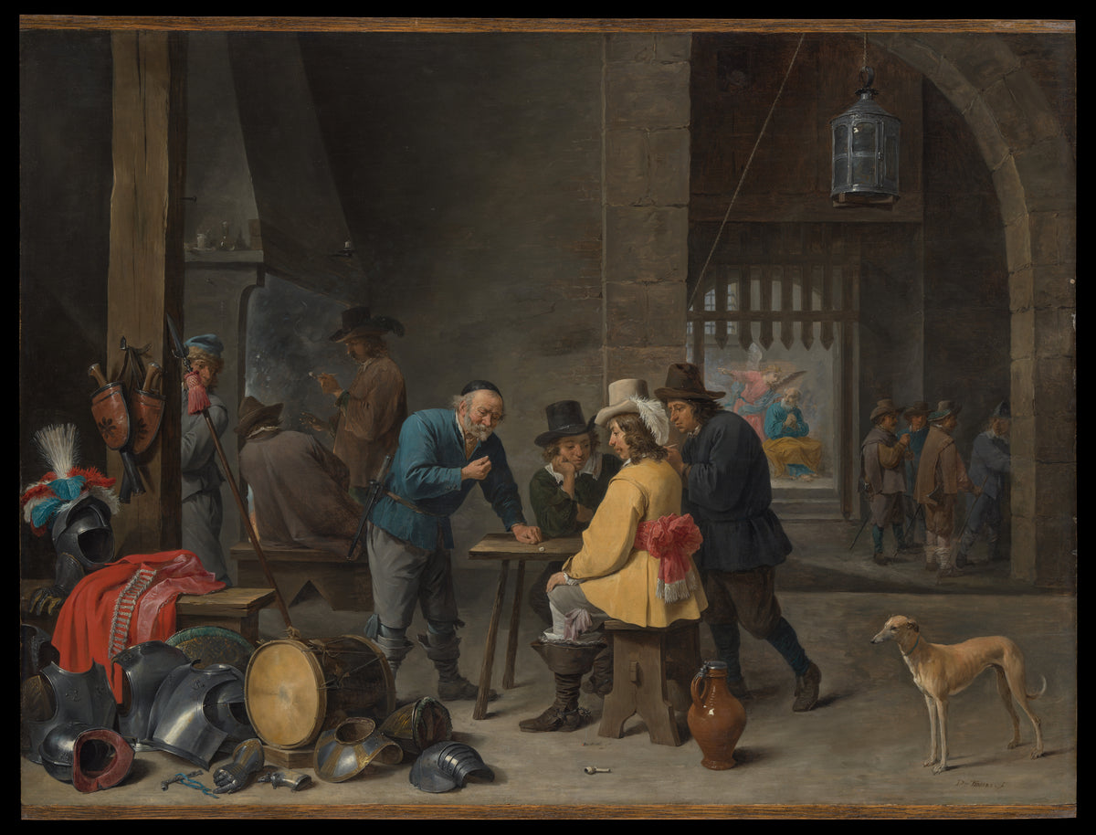 Guardroom with the Deliverance of Saint Peter by David Teniers the Younger - Classic Art canvas print