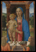 Madonna and Child with Two Angels by Cosimo Rosselli - Tempera canvas print