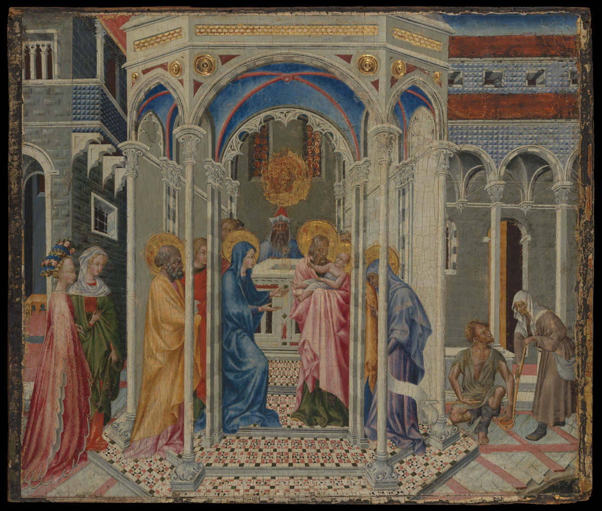 The Presentation of Christ in the Temple by Giovanni di Paolo (Giovanni di Paolo di Grazia) - Tempera canvas print