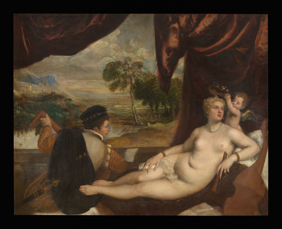 Venus and the Lute Player by Titian - Renaissance canvas print
