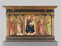 Madonna and Child Enthroned with Saints by Taddeo Gaddi - Tempera canvas print