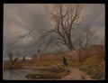 Wanderer in the Storm by Julius von Leypold - Oil Painting canvas print