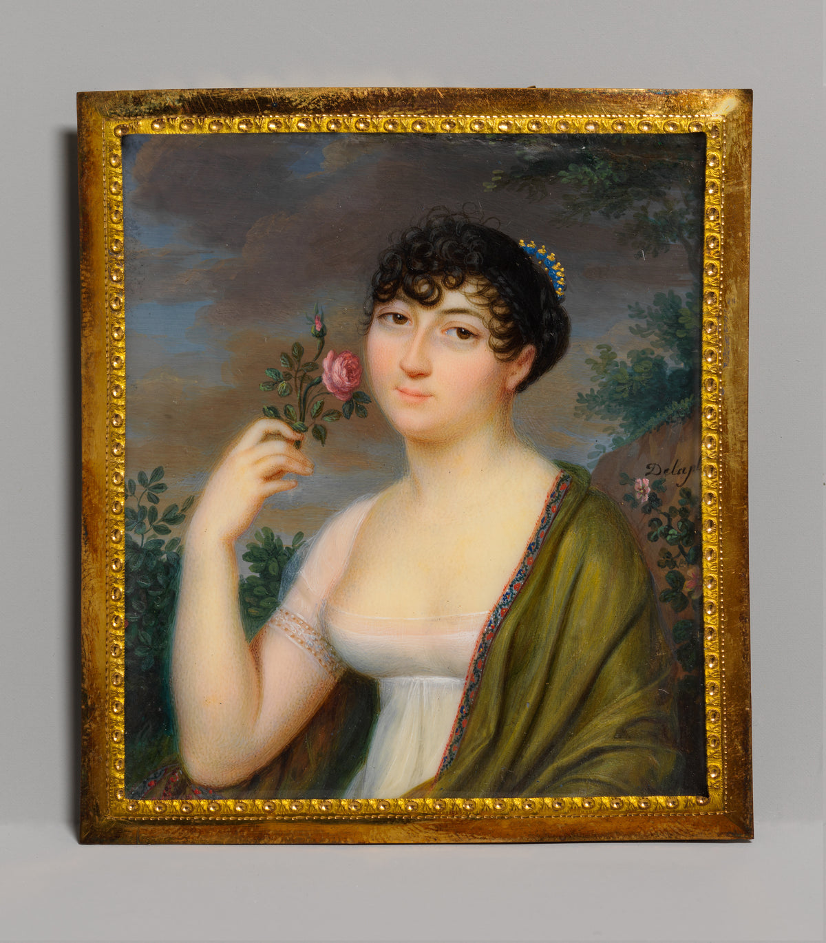 Portrait of a Woman by Jacques Delaplace - Classic Art canvas print