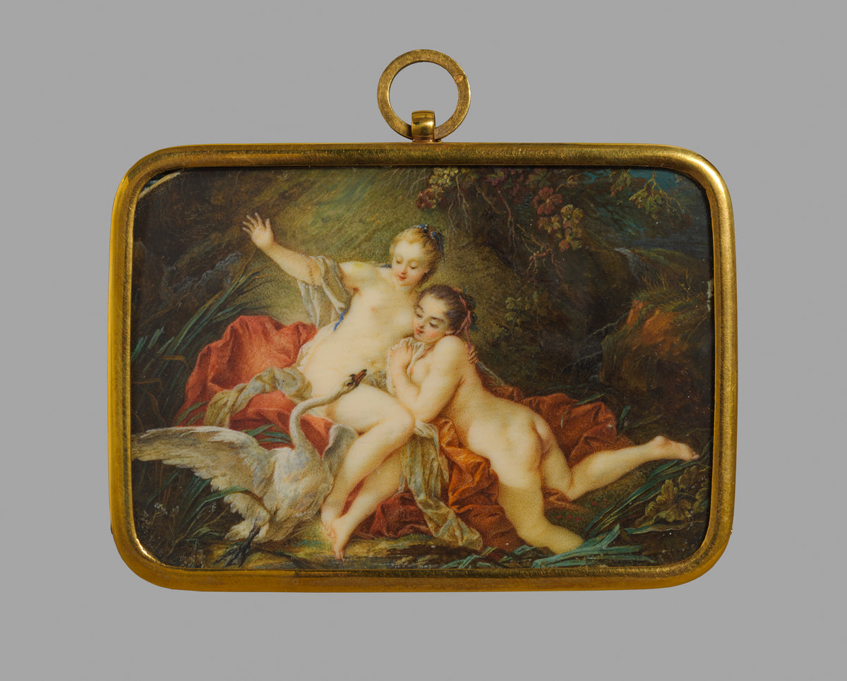 Leda and the Swan, after Boucher by Jacques Charlier - Classic Art canvas print