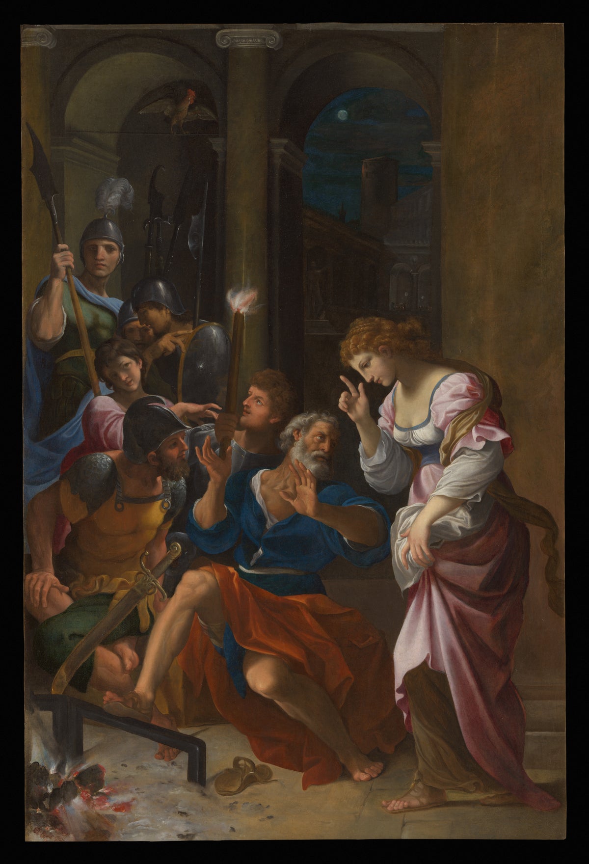 The Denial of Saint Peter by Ludovico Carracci - Oil Painting canvas print