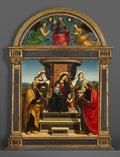 Madonna and Child Enthroned with Saints by Raphael (Raffaello Sanzio or Santi) - Renaissance canvas print