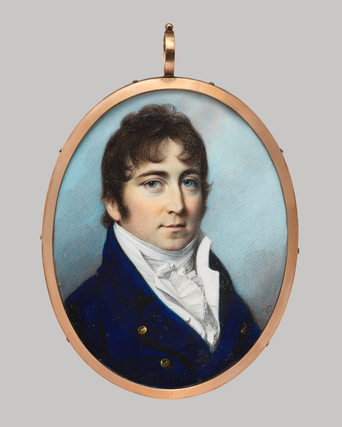 Portrait of a Man, Said to Be Mr. De Wolf by George Engleheart - Classic Art canvas print