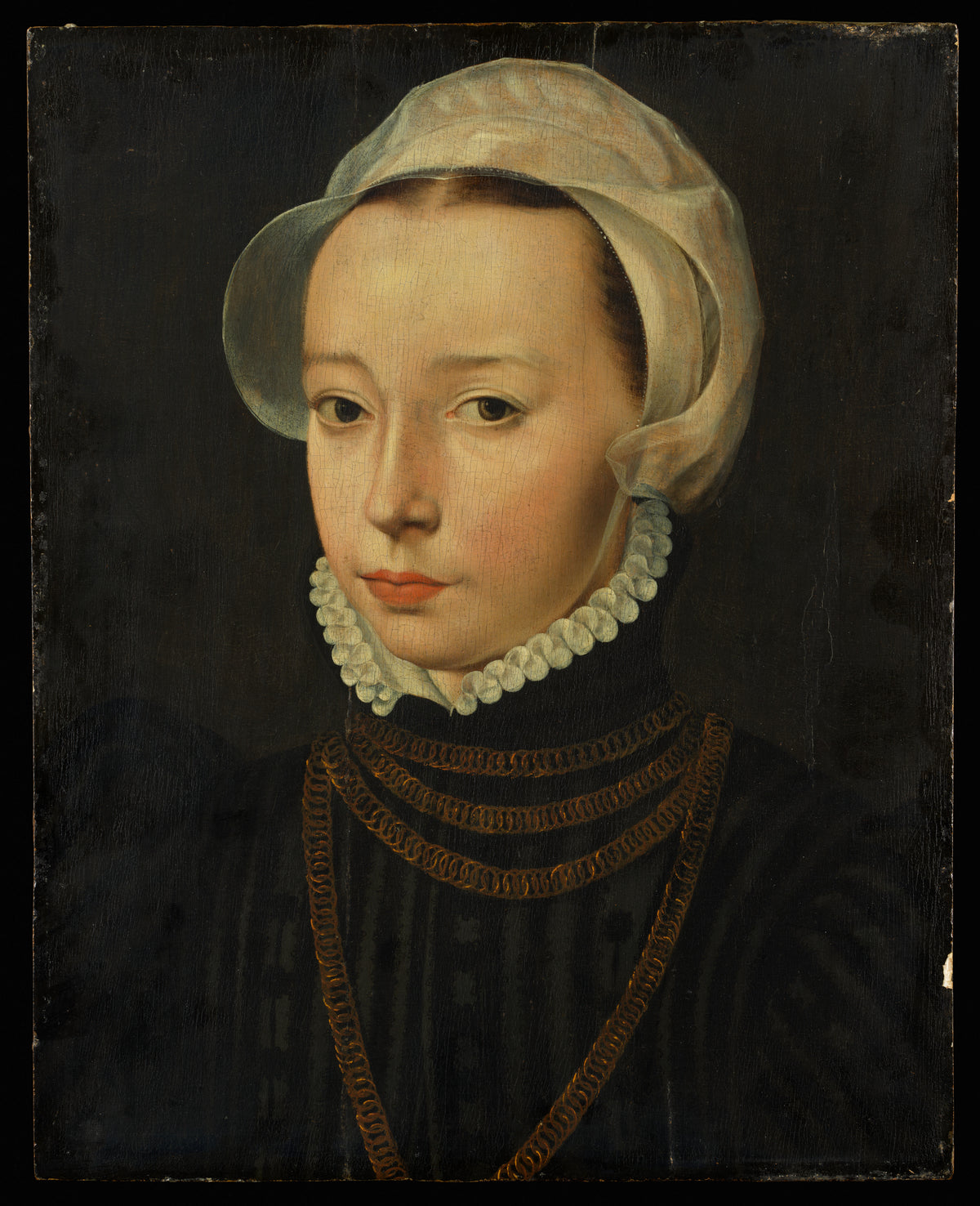 Portrait of a Young Woman by Pieter Jansz. Pourbus - Classic Art canvas print