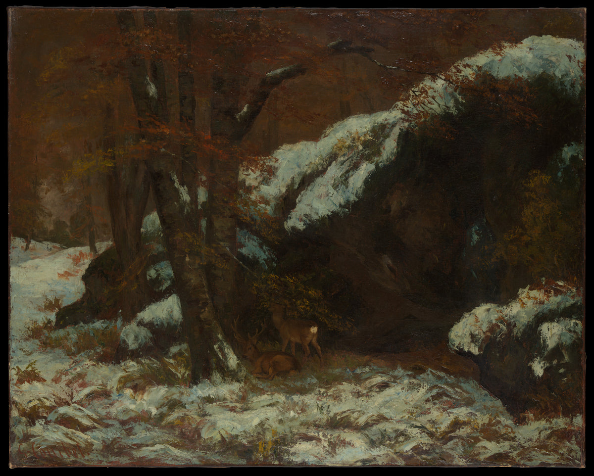 The Deer by Gustave Courbet - Realist canvas print