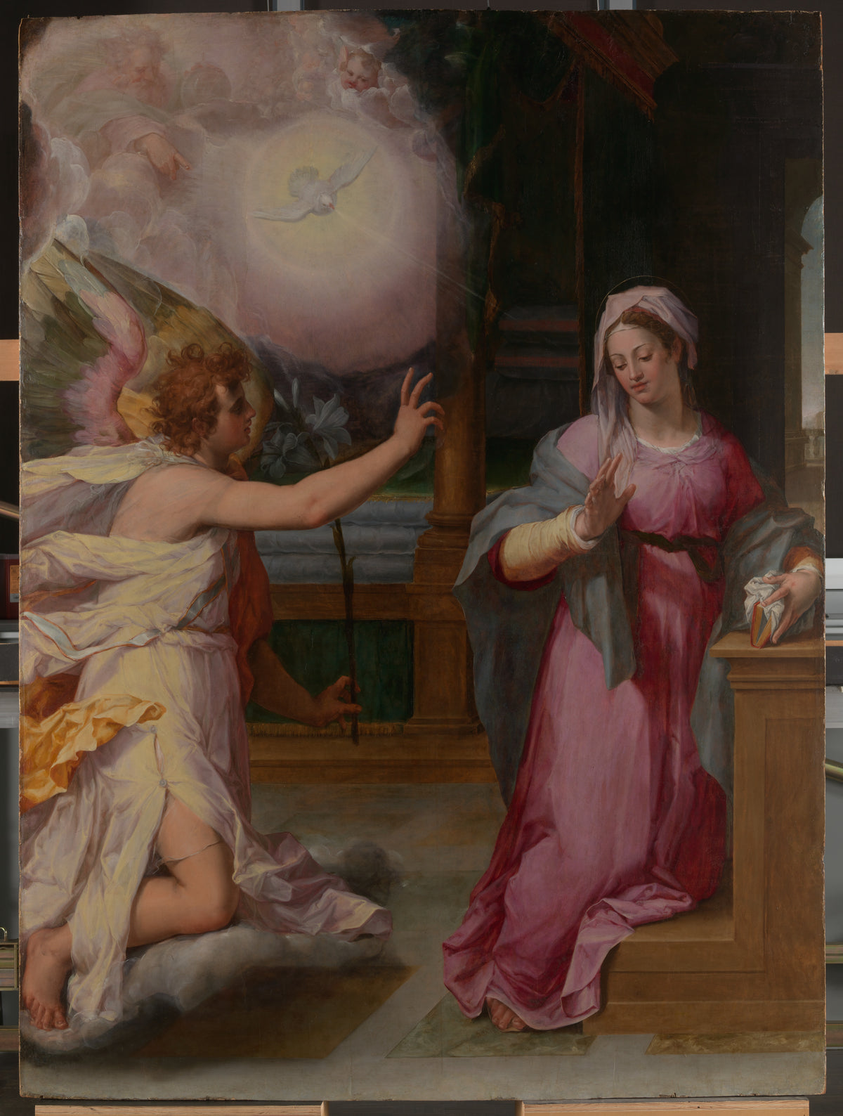 The Annunciation by Peter Candid (Pieter de Witte, Pietro Candido) - Classic Art canvas print