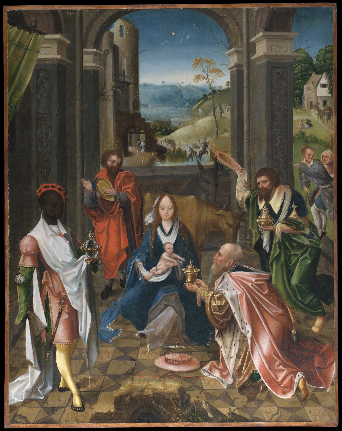 The Adoration of the Magi by Netherlandish (Antwerp Mannerist) Painter - Classic Art canvas print