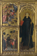 Saint Giles with Christ Triumphant over Satan and the Mission of the Apostles by Miguel Alcañiz (or Miquel Alcanyís) - Tempera canvas print