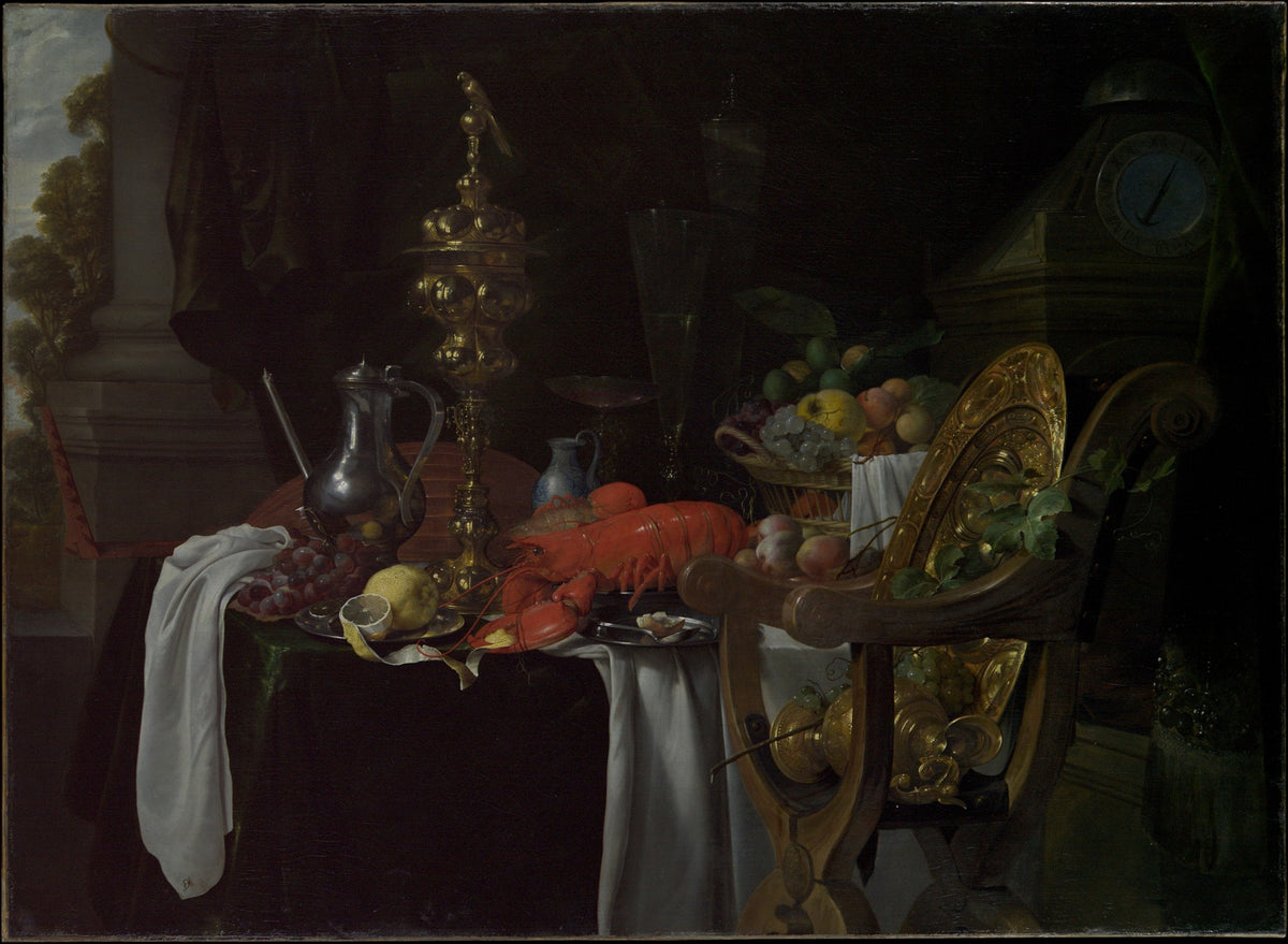 Still Life A Banqueting Scene by Jan Davidsz de Heem - Oil Painting canvas print