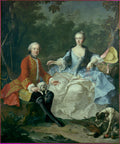 Count Giacomo Durazzo 17171794 and Ernestine Aloisia Ungnad von Weissenwolff 17321794 by Martin van Meytens the Younger - Oil Painting canvas print