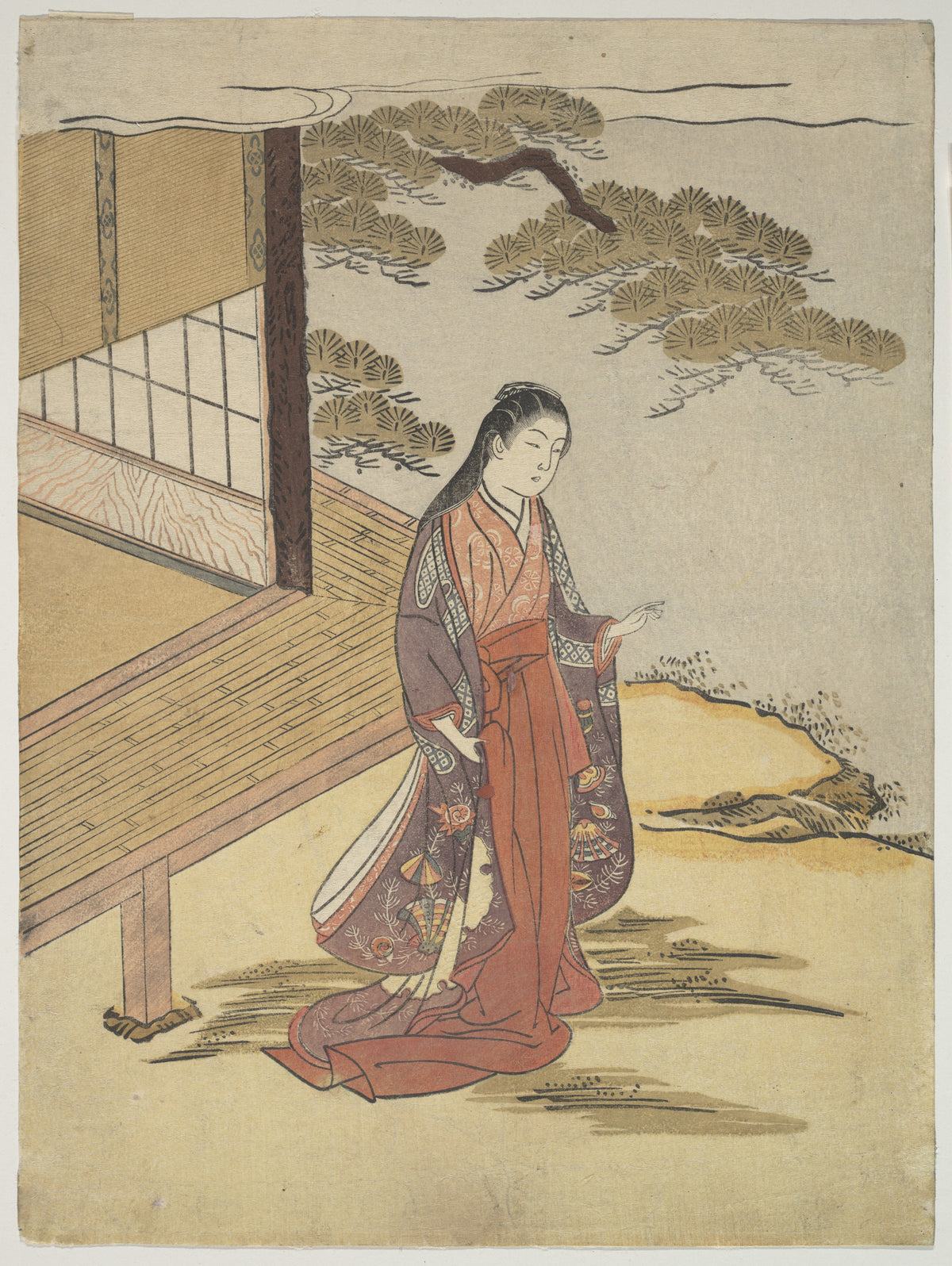 Lady Komachi by Suzuki Harunobu - Ukiyo-e canvas print