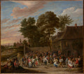 Peasants Dancing and Feasting by David Teniers the Younger - Oil Painting canvas print