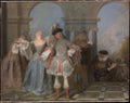 The French Comedians by Antoine Watteau - Oil Painting canvas print