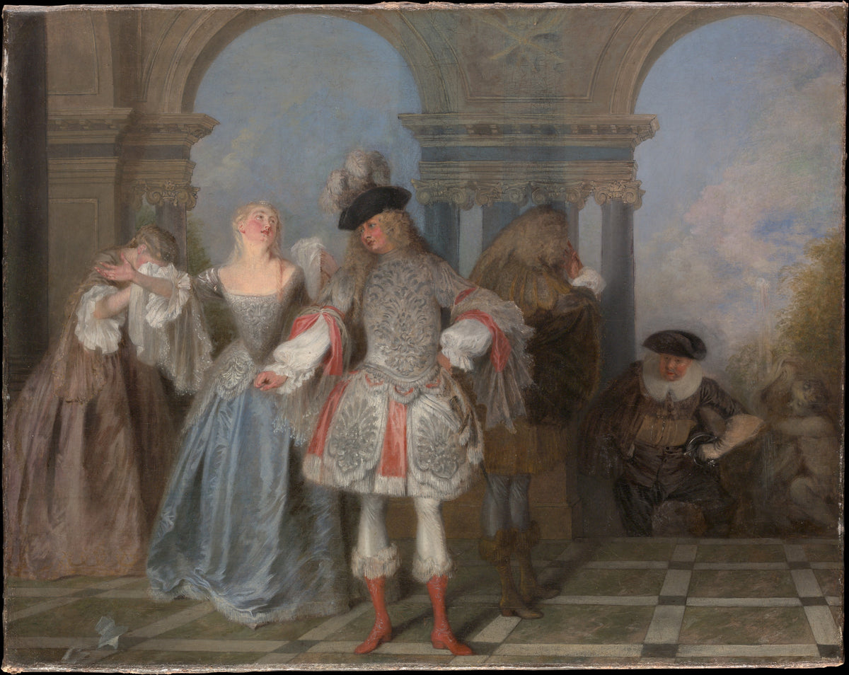 The French Comedians by Antoine Watteau - Oil Painting canvas print