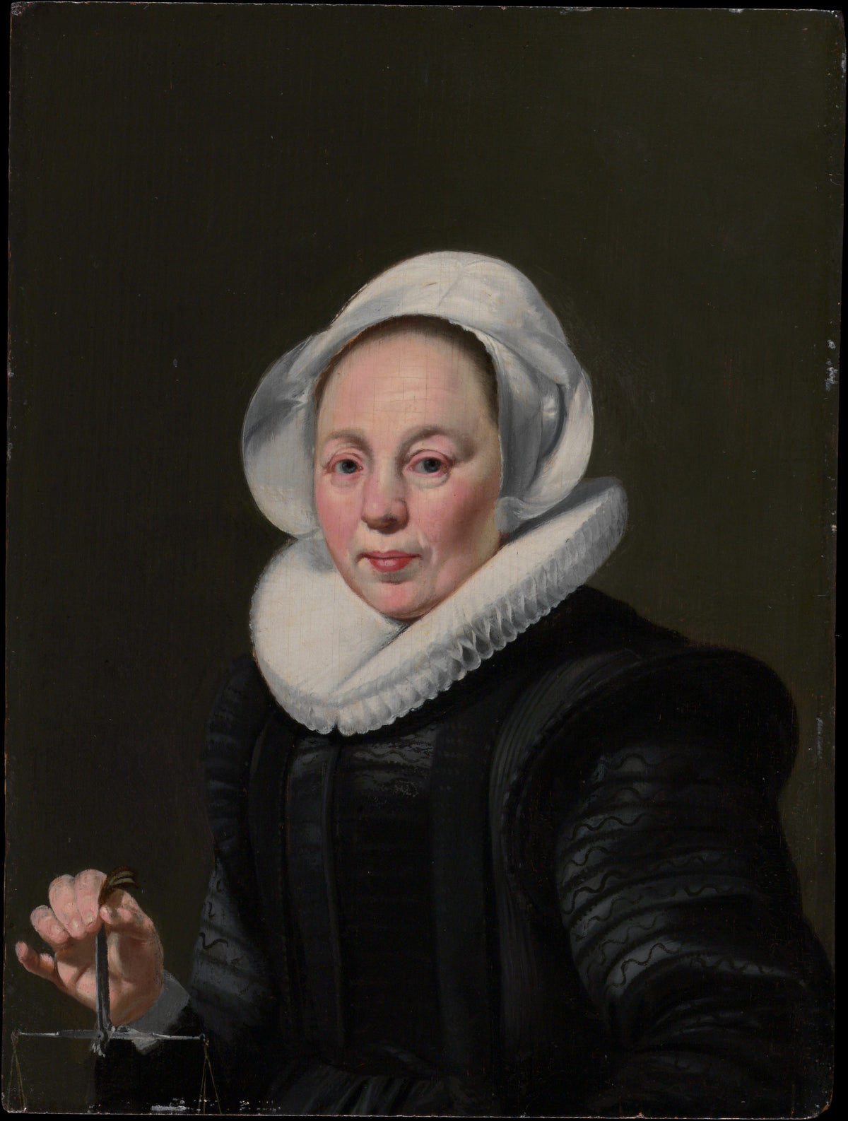 Portrait of a Woman with a Balance by Thomas de Keyser - Classic Art canvas print